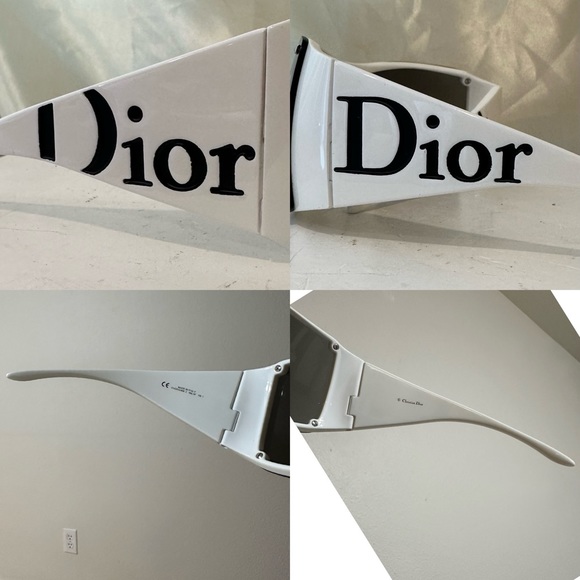 Christian Dior Overshine 2 Rare Vintage Y2K Sunglasses in White and Black - Picture 11 of 13